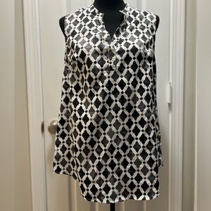 Mud Pie Black and White Sleeveless Women's Top Size Medium M